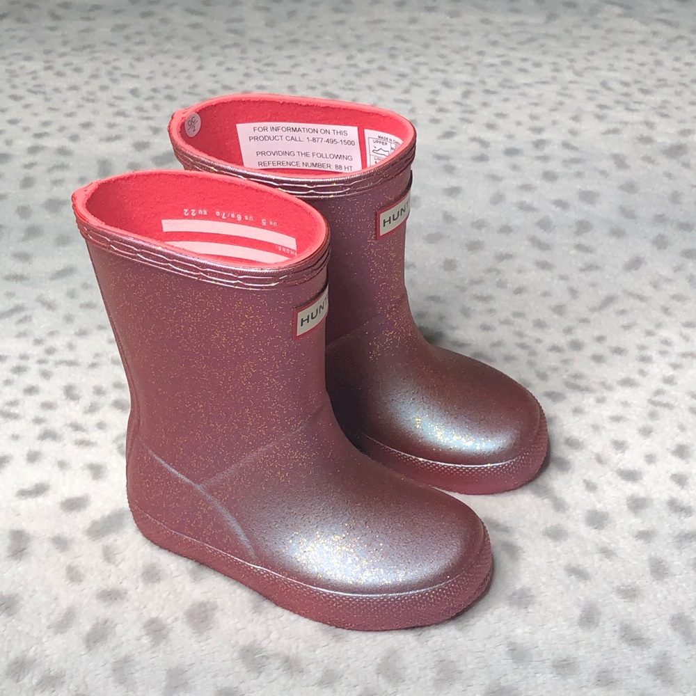Hunter First Classic Supernova Glitter Rain Boot